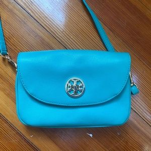 SOLD Tory Burch Teal Crossbody Bag